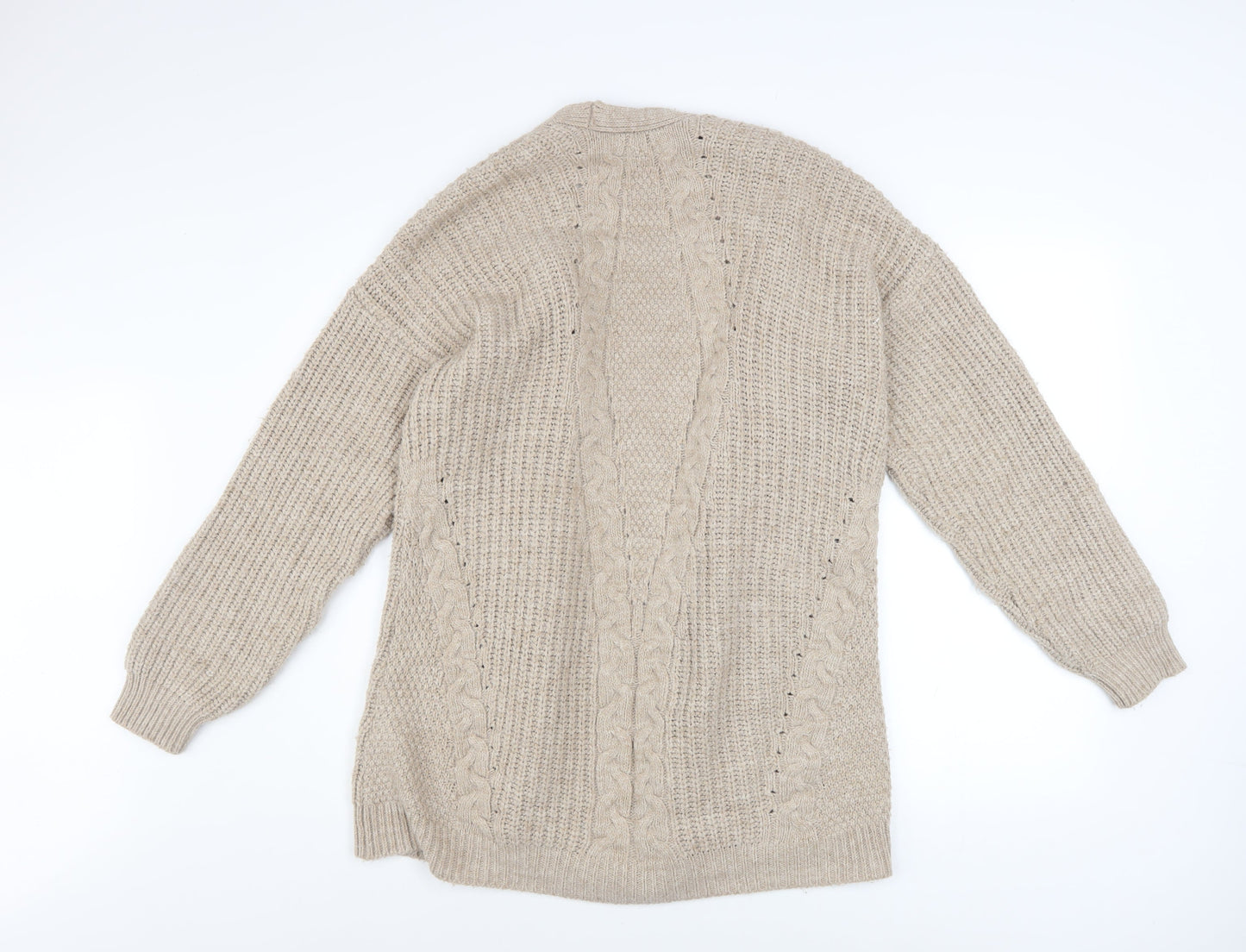 Womens UK Size 12 Lipsy Beige Cardigan Jumper