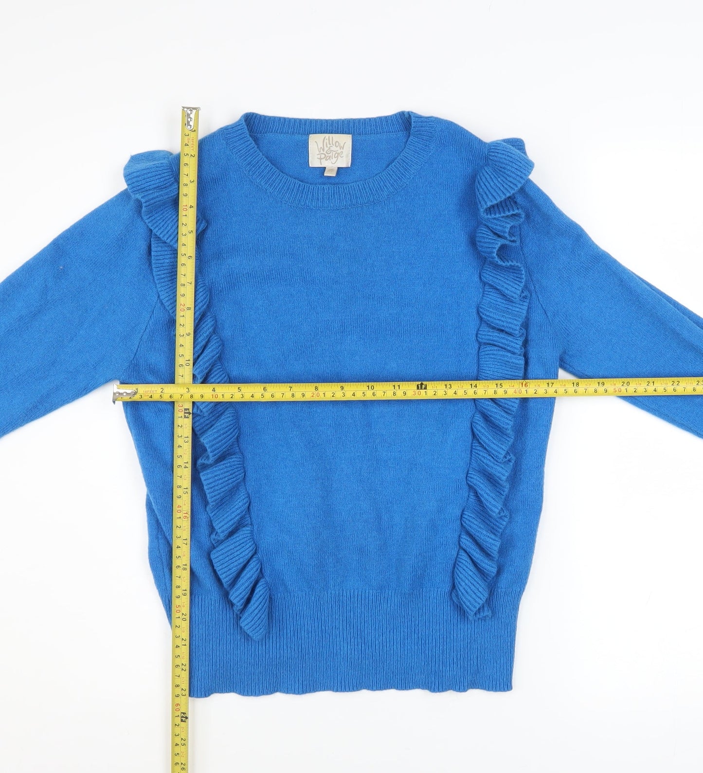 Womens UK Size M Willow & Paige Blue Pullover Jumper