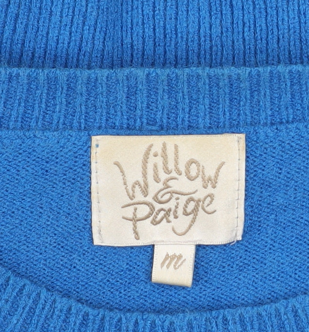 Womens UK Size M Willow & Paige Blue Pullover Jumper