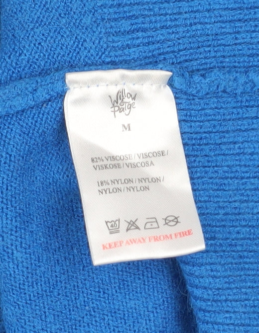 Womens UK Size M Willow & Paige Blue Pullover Jumper