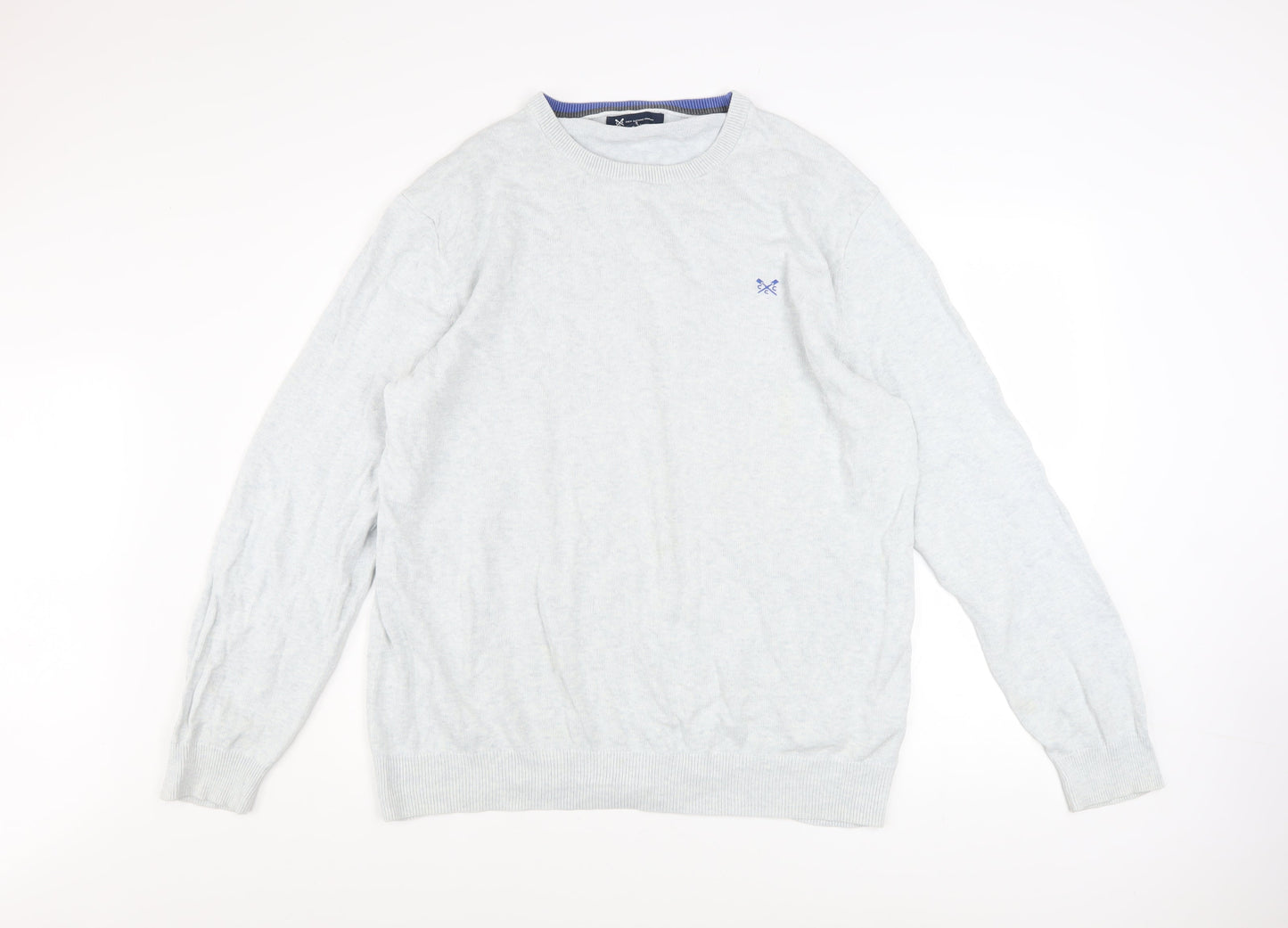 Mens UK Size 2XL Crew Clothing Company Grey Pullover Jumper