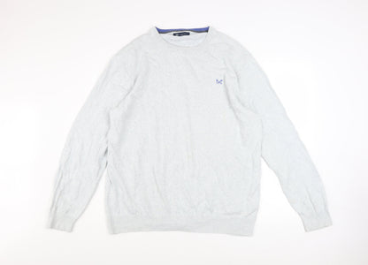 Mens UK Size 2XL Crew Clothing Company Grey Pullover Jumper