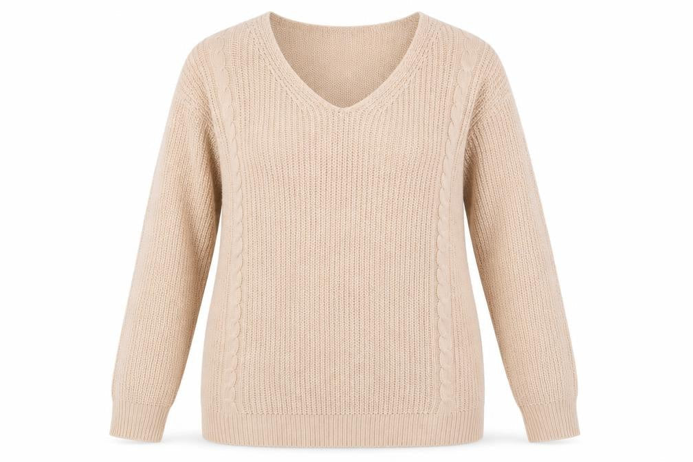 Womens UK Size M Boohoo Beige Pullover Jumper