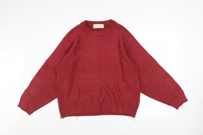 Mens UK Size S Marks and Spencer Red Pullover Jumper