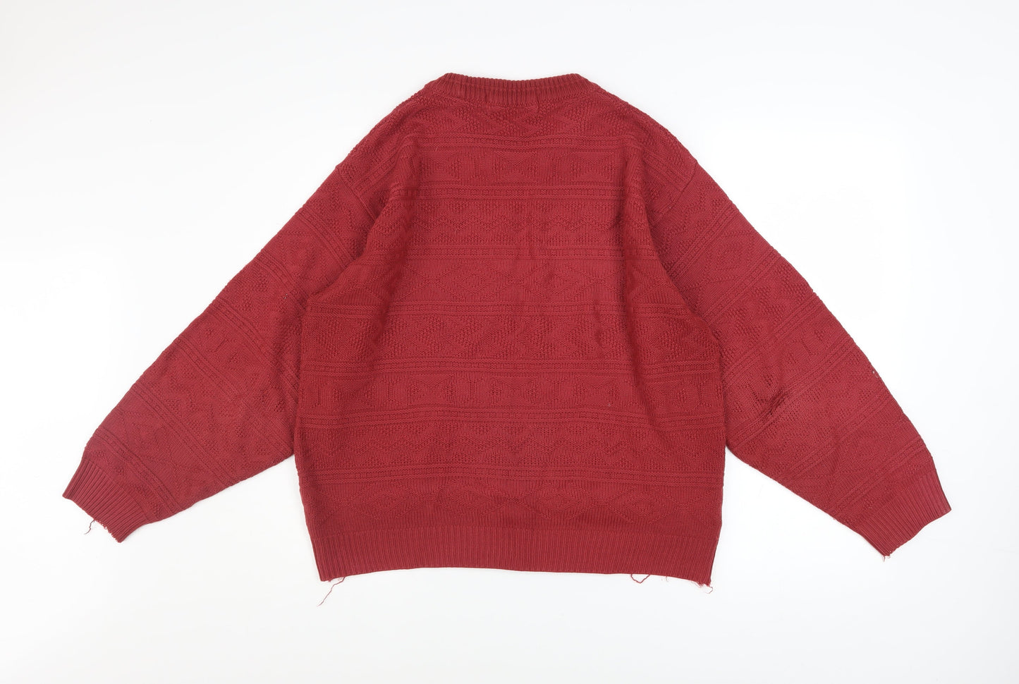Mens UK Size S Marks and Spencer Red Pullover Jumper