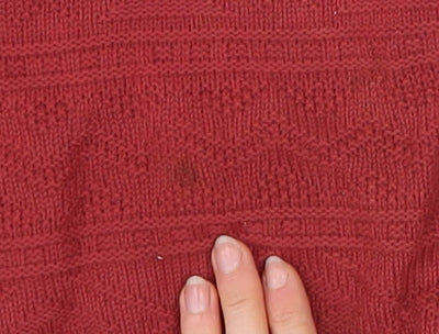 Mens UK Size S Marks and Spencer Red Pullover Jumper