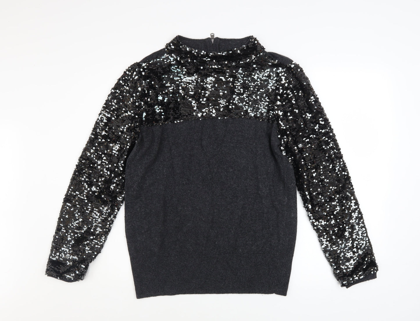 Womens UK Size 14 Mint Velvet Black Pullover Jumper