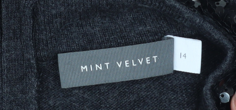 Womens UK Size 14 Mint Velvet Black Pullover Jumper