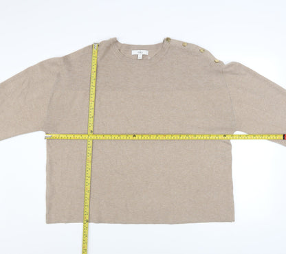 Womens UK Size XL Marks and Spencer Beige Pullover Jumper