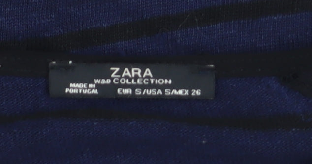 Womens UK Size S Zara Blue Pullover Jumper