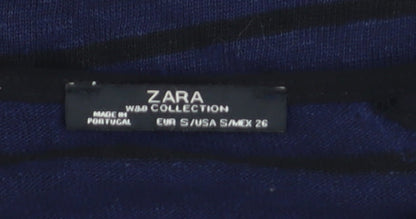 Womens UK Size S Zara Blue Pullover Jumper