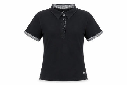 Womens UK Size M Lobster Black Basic Polo