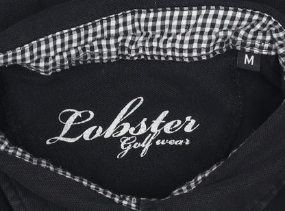 Womens UK Size M Lobster Black Basic Polo