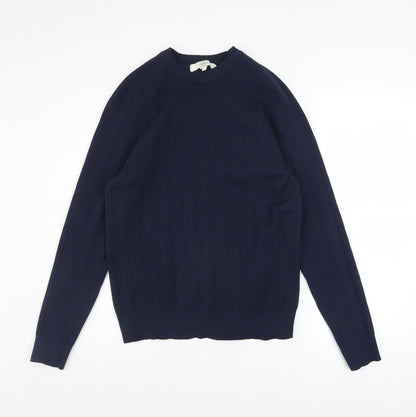 Mens UK Size L River Island Blue Pullover Jumper