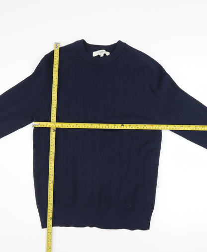 Mens UK Size L River Island Blue Pullover Jumper