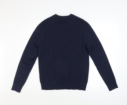 Mens UK Size L River Island Blue Pullover Jumper