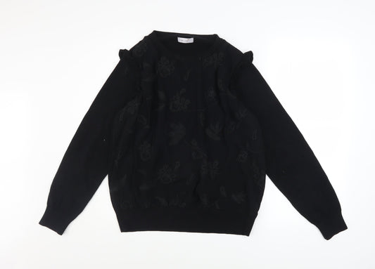 Womens UK Size 14 Marks and Spencer Black Pullover Jumper