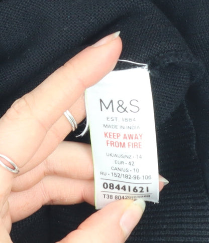 Womens UK Size 14 Marks and Spencer Black Pullover Jumper