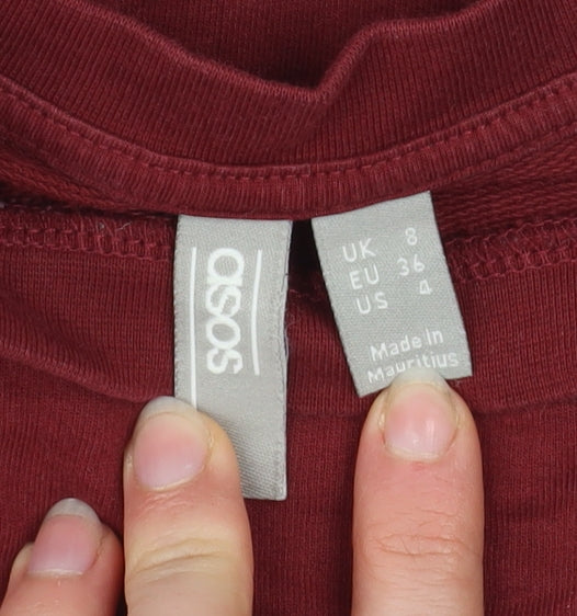 Womens UK Size 8 ASOS Red Pullover Sweatshirt