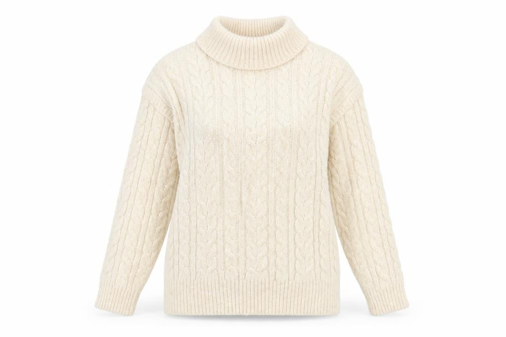Womens UK Size 14 Nutmeg Ivory Pullover Jumper