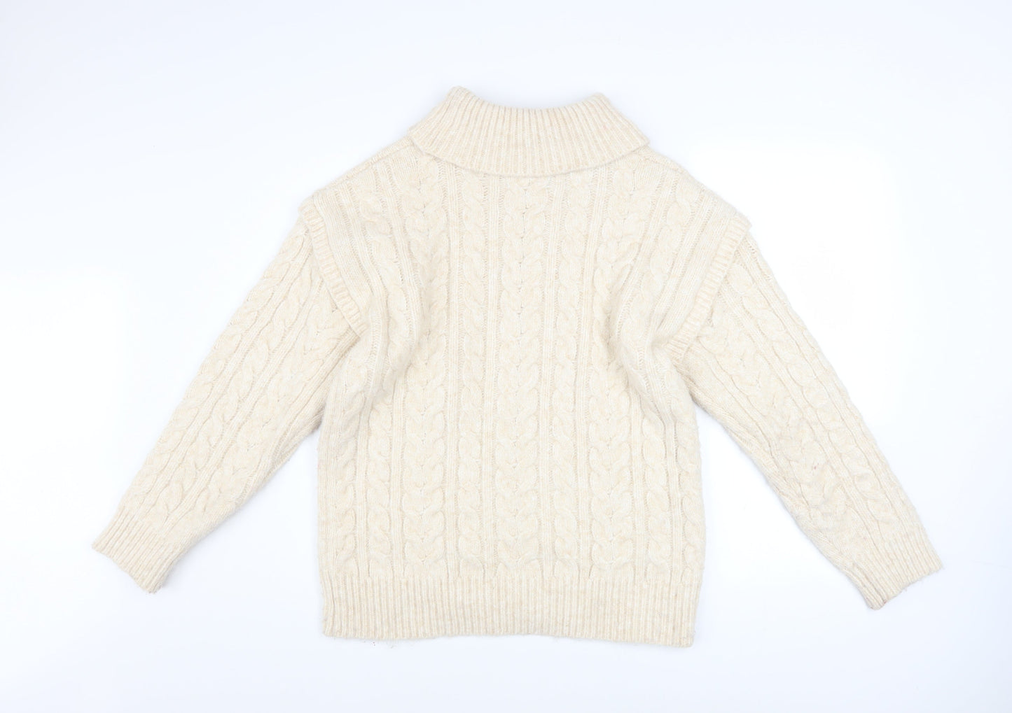 Womens UK Size 14 Nutmeg Ivory Pullover Jumper