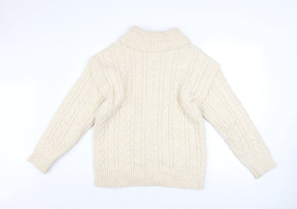 Womens UK Size 14 Nutmeg Ivory Pullover Jumper