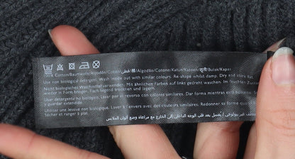 Jack Wills Men’s Grey Chunky Knit Cotton Pullover Jumper M