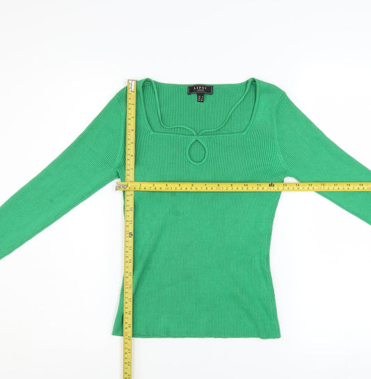 Womens UK Size 8 Lipsy Green Pullover Jumper