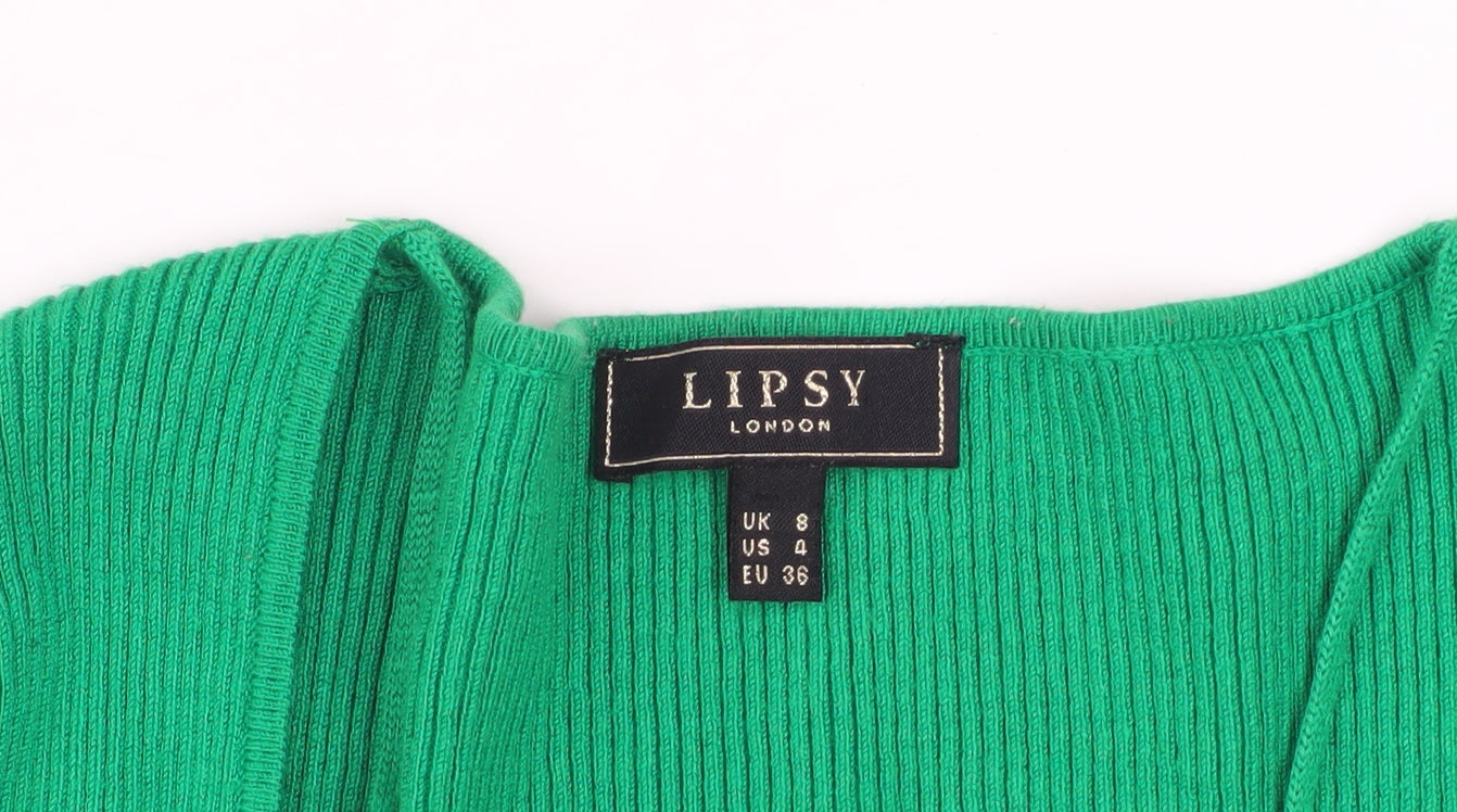 Womens UK Size 8 Lipsy Green Pullover Jumper