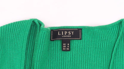 Womens UK Size 8 Lipsy Green Pullover Jumper