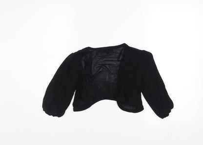 Womens UK Size 10 Warehouse Black Shrug Jumper