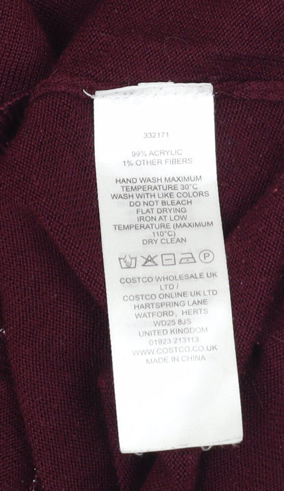 Womens UK Size L DKNY Jeans Red Pullover Jumper