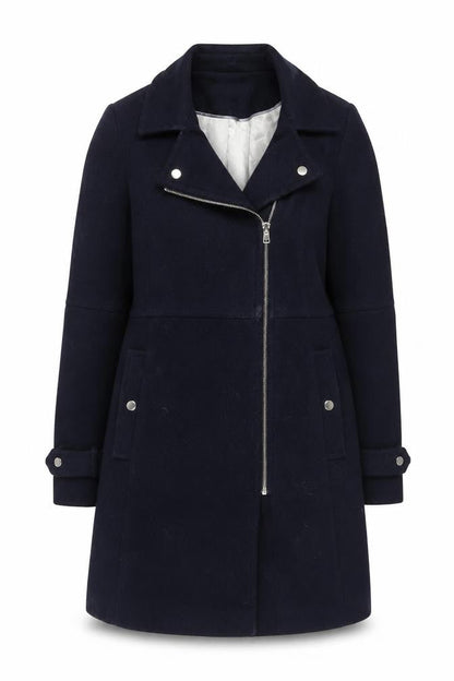 Womens UK Size 12 Wallis Navy Overcoat