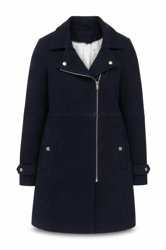 Womens UK Size 12 Wallis Navy Overcoat