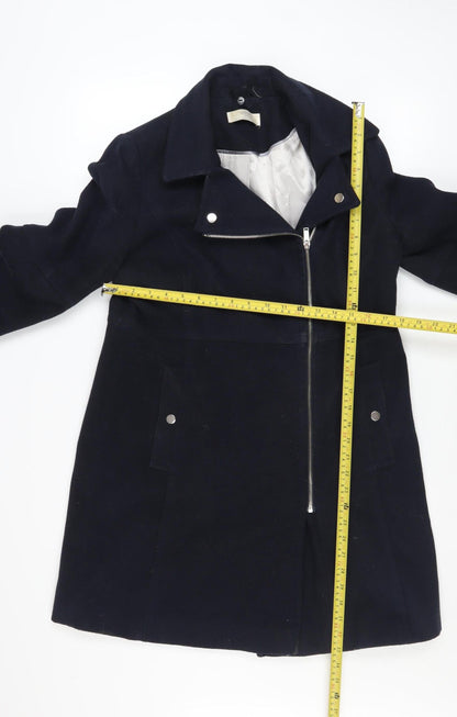 Womens UK Size 12 Wallis Navy Overcoat