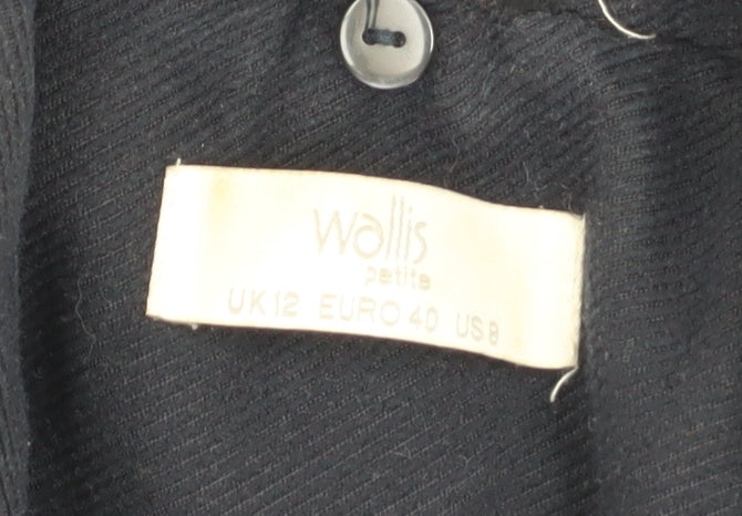 Womens UK Size 12 Wallis Navy Overcoat