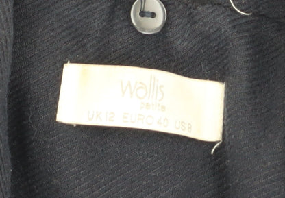 Womens UK Size 12 Wallis Navy Overcoat