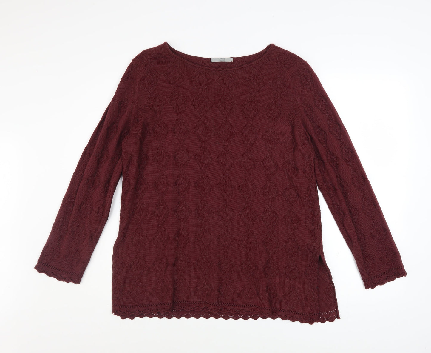 Womens UK Size 14 Marks and Spencer Red Pullover Jumper