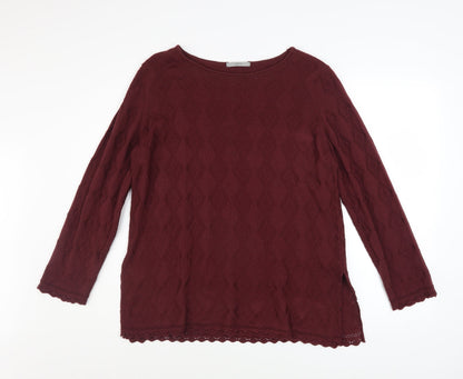 Womens UK Size 14 Marks and Spencer Red Pullover Jumper
