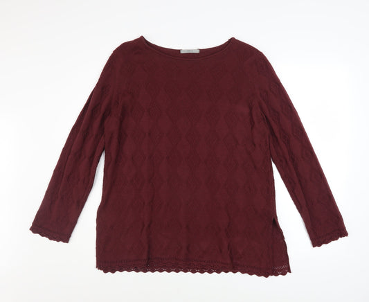Womens UK Size 14 Marks and Spencer Red Pullover Jumper