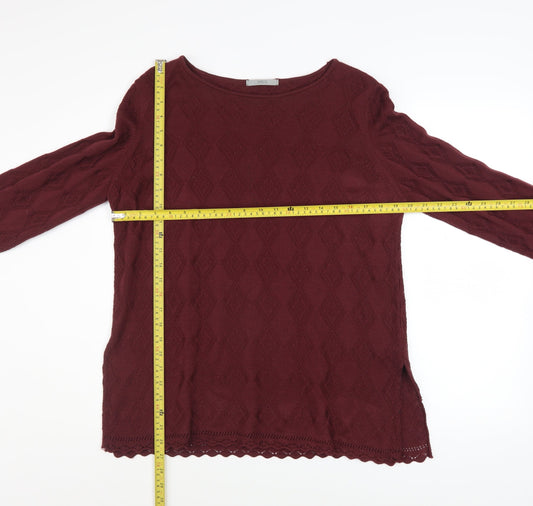 Womens UK Size 14 Marks and Spencer Red Pullover Jumper