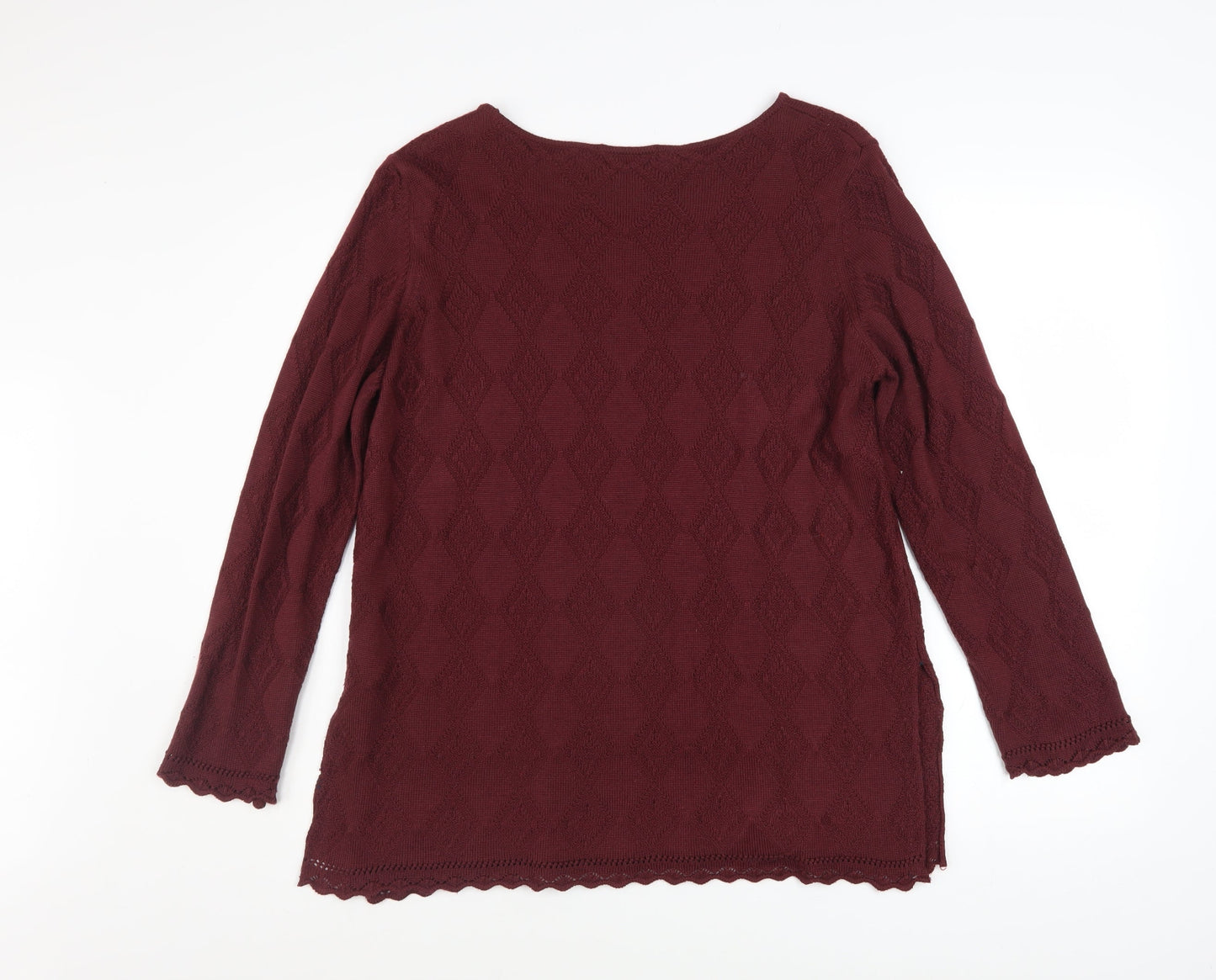 Womens UK Size 14 Marks and Spencer Red Pullover Jumper
