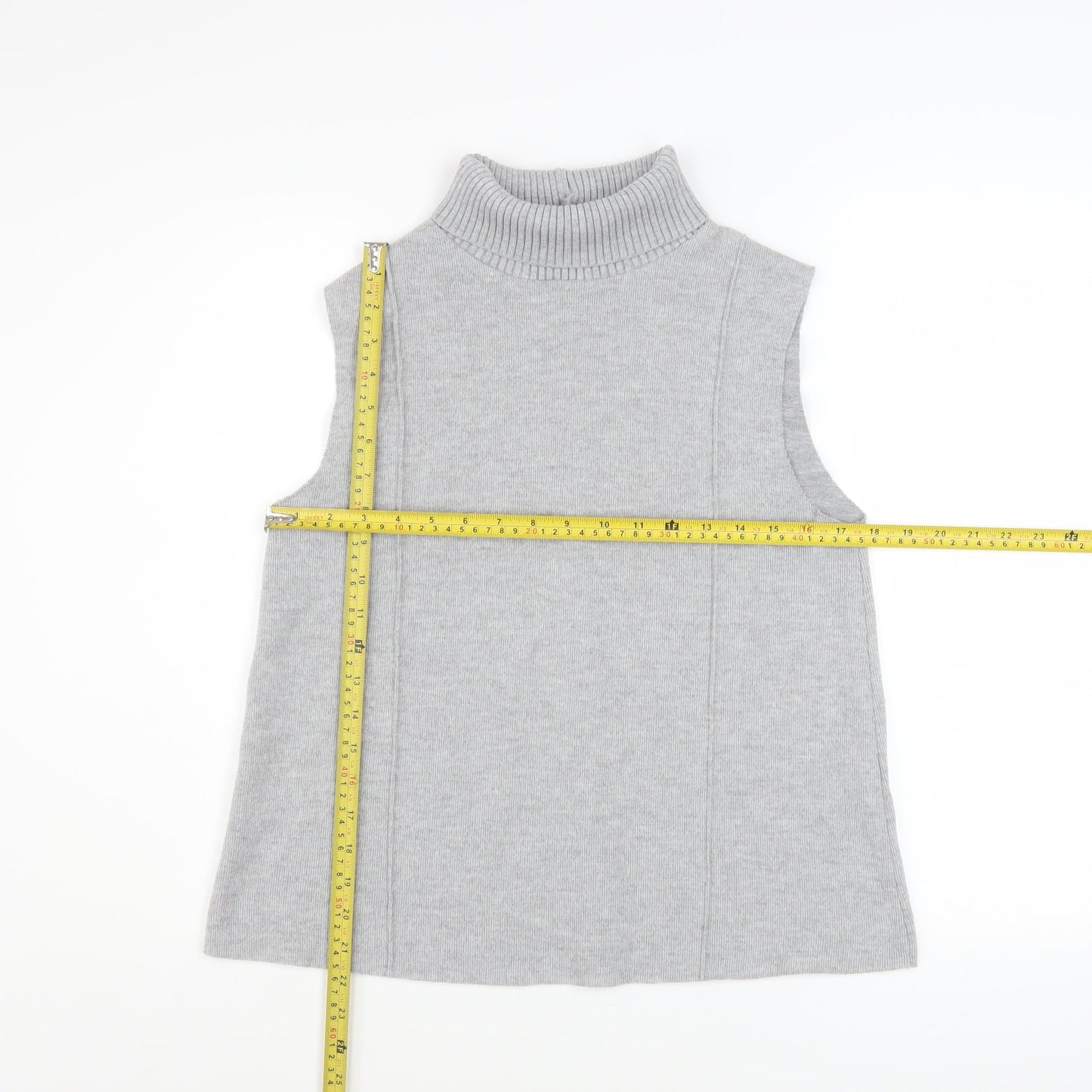 Womens UK Size M Zara Grey Vest Jumper