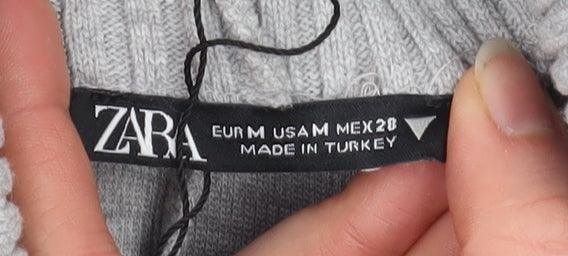 Womens UK Size M Zara Grey Vest Jumper