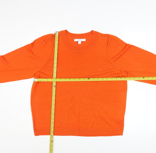 Womens UK Size L NEXT Orange Pullover Jumper