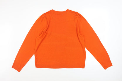 Womens UK Size L NEXT Orange Pullover Jumper