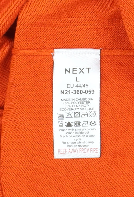 Womens UK Size L NEXT Orange Pullover Jumper