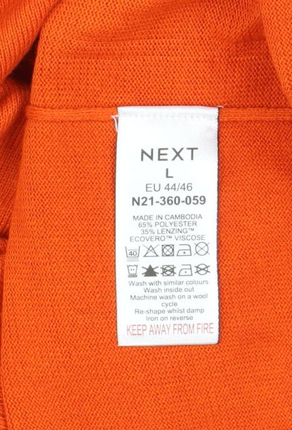 Womens UK Size L NEXT Orange Pullover Jumper