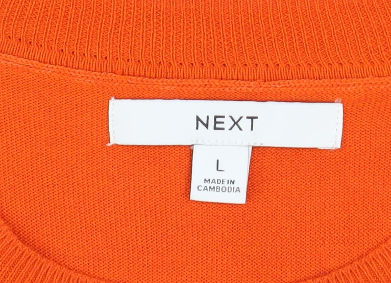 Womens UK Size L NEXT Orange Pullover Jumper