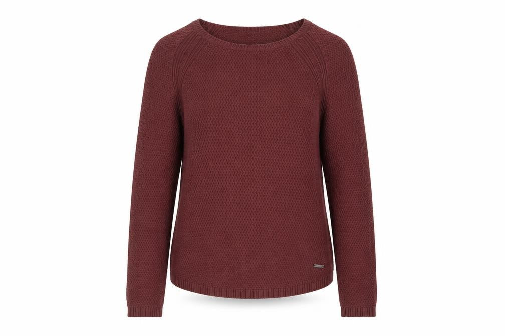 Billabong Womens Red Knit Pullover Jumper Size S Long Sleeve Crew Neck